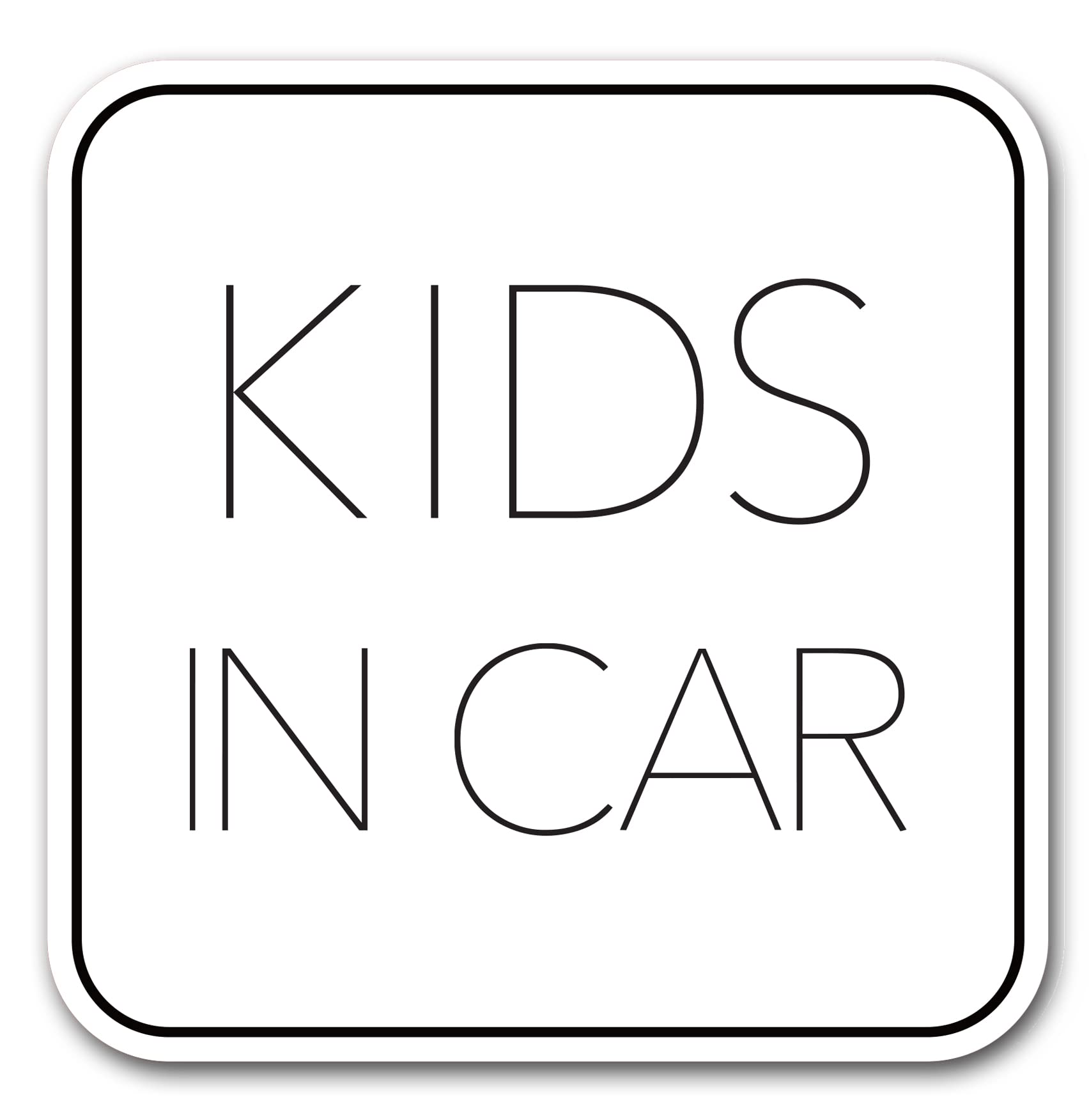 

Kids in Car Magnetic Sticker (Simple Design) Kids On Board Sticker Sign, White (Sticker)