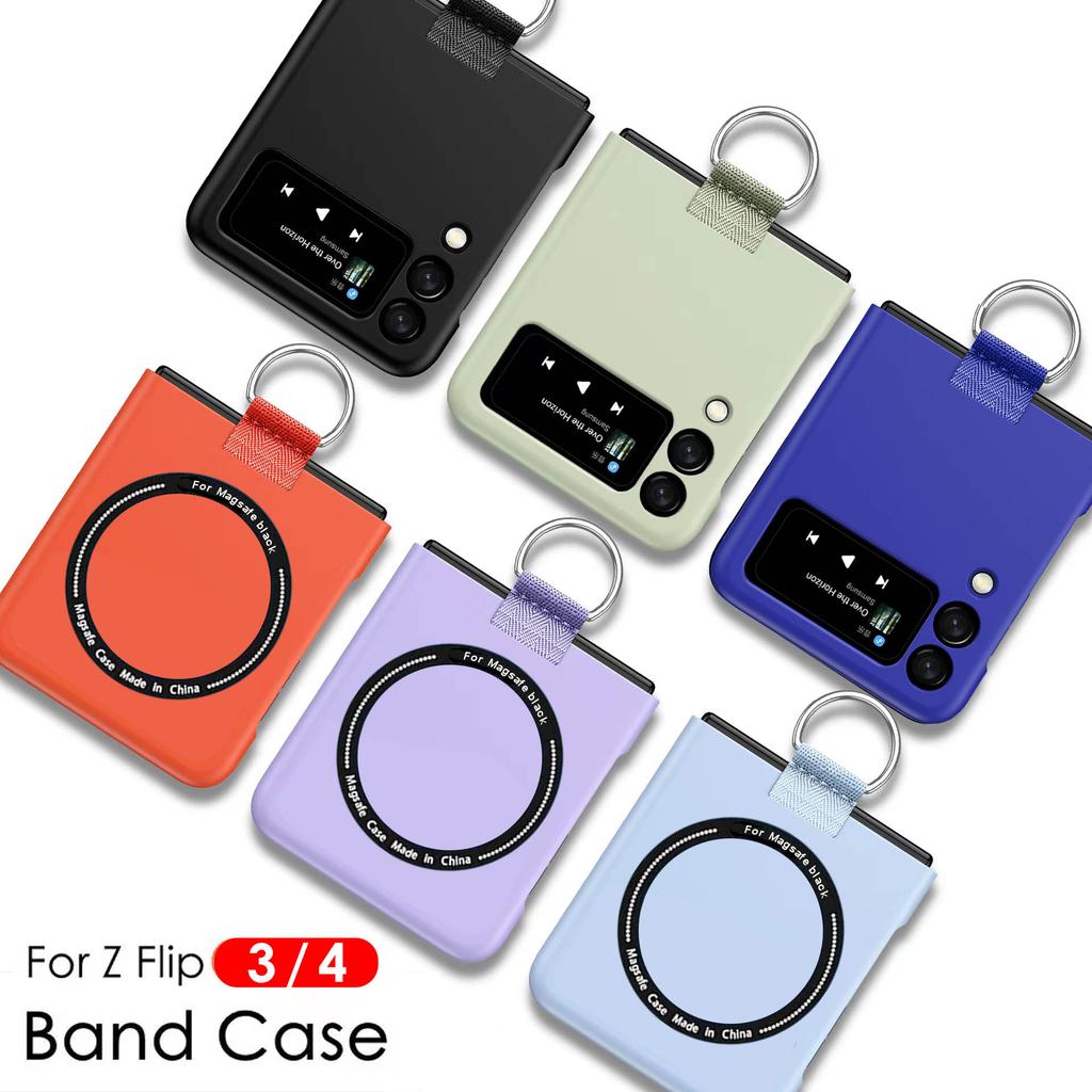 Anti-Scratch Mag Safe Ring Case for Samsung Galaxy Z Flip 3 4 5 6 5G Non-Slip Wireless Charging Cover for Samsung Z Flip3