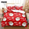 Red Christmas Bedding Set, 3Pcs Duvet Cover Set, Soft Comfortable Breathable Duvet Cover, For Bedroom Guest Room Decor