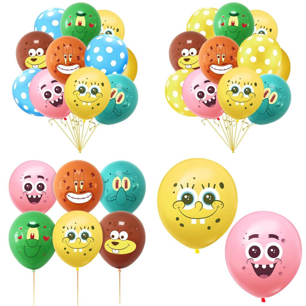 Adorable Spongebob Latex Balloons For Kids Birthday Party And Baby Shower Decorations