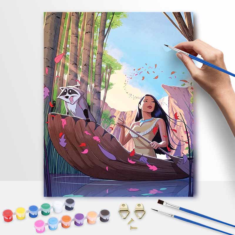 Disney Digital Oil Painting Art Painting Kit Pocahontas Manual Diy Painting for Home Decorations