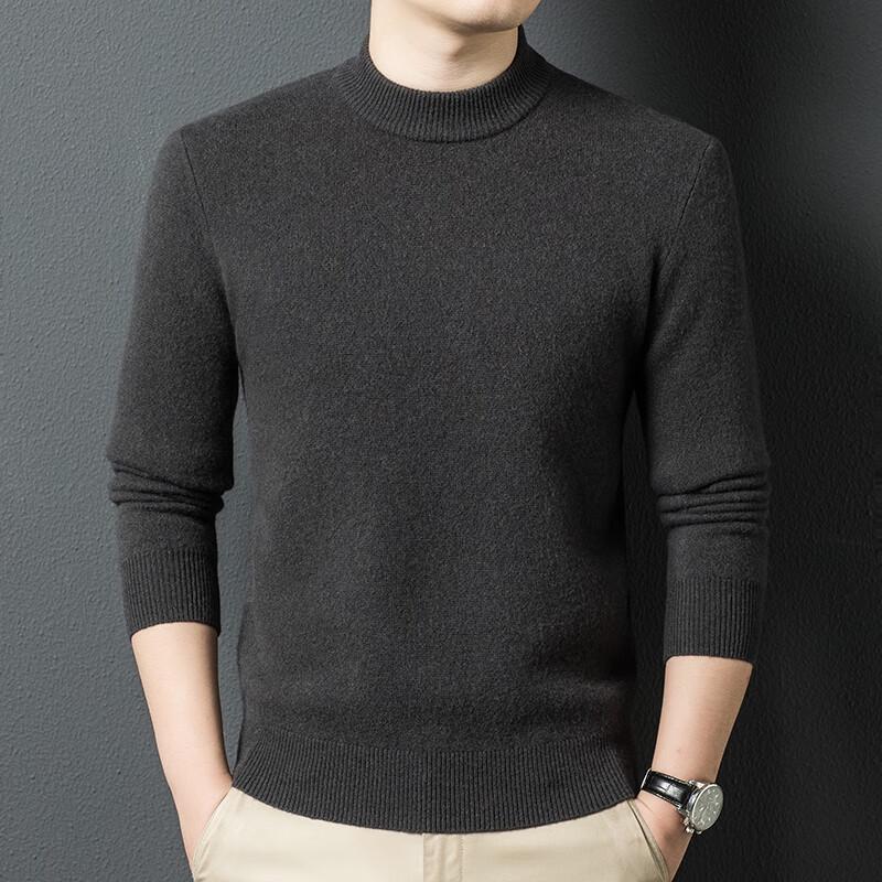 Eliten Men's 100% Lamb Wool Round Neck Pullover Sweater