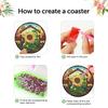 8 Pieces/set of Diamond Painted Car Pattern Coasters, DIY Coasters with Holder, Suitable for Beginners and Adults, Art and Craft Supplies Gifts