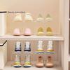 1Pcs 4 compartments transparent shoe rack, acrylic shoe storage rack, no need for electricity, suitable for various room types
