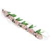 Artificial Flower Wreath Crown Garland Headband Girl Hair Accessories Headwear for Wedding SuppliesPink