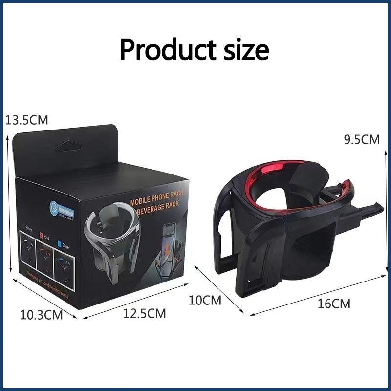 2 in 1 Car Cup Holder Phone Holder for Air Vent Multifunctional Beverage Stand Adjustable Organizer for Road Trips and Commuting