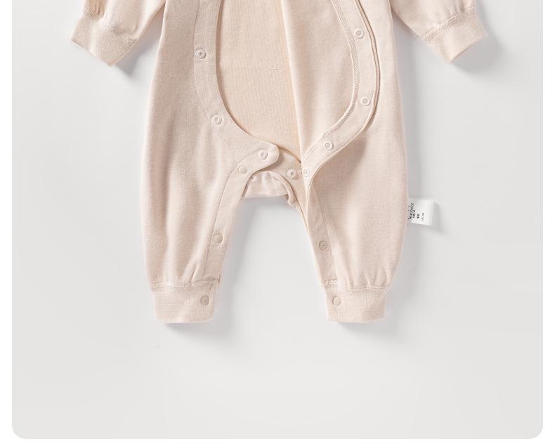 Unisex Pure Cotton Baby Long Sleeve Bodysuit for Spring & Autumn Outdoor Play