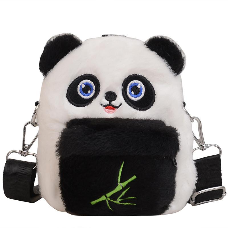 Plush Panda Backpack Kids Unisex Cartoon Animal School Bag Children Daily Carry