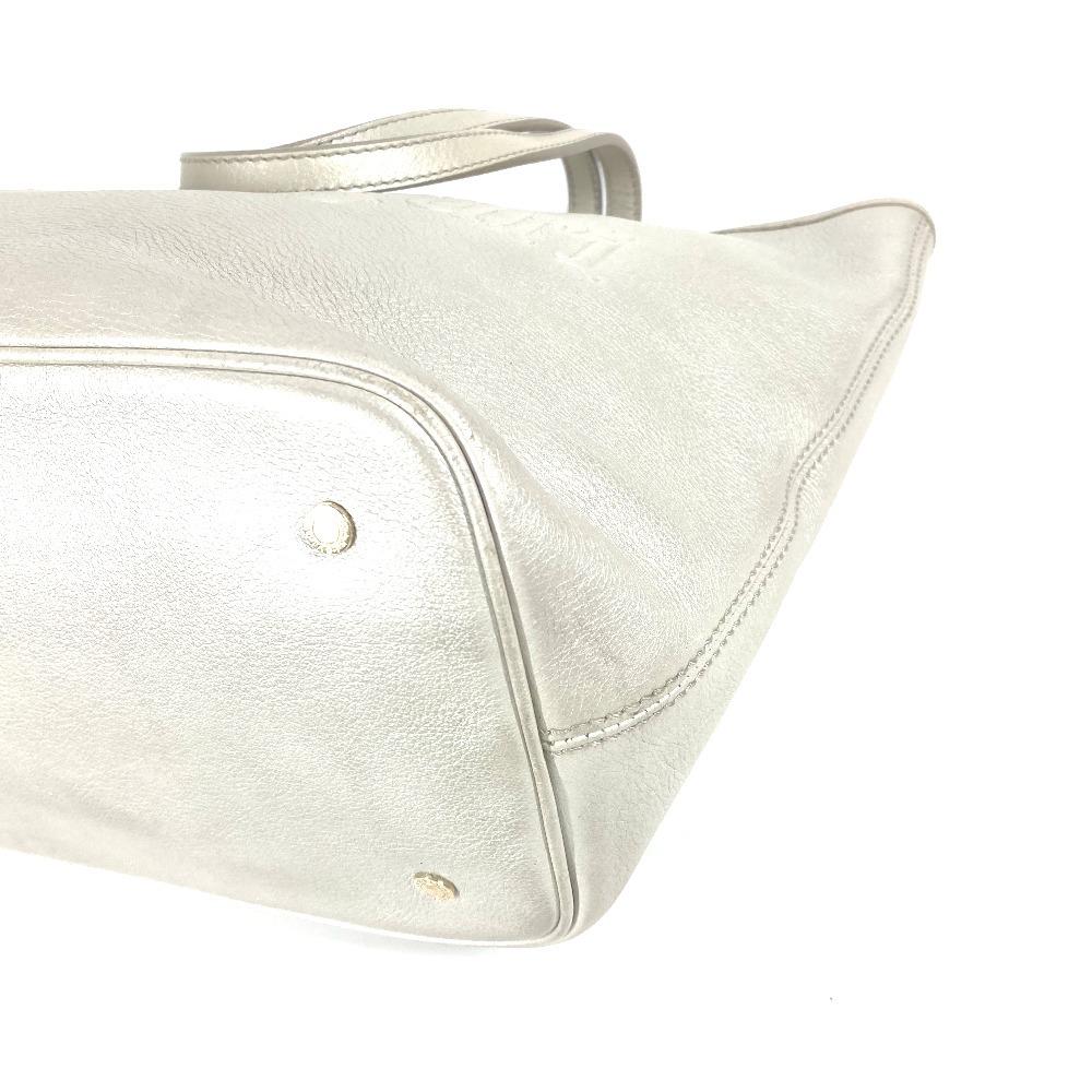 BVLGARI S.bulgari logo Sotirio Shoulder Bag Tote Bag Leather Silver
