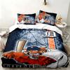 Detroit Tigers 3pc Set Perfect for Bedroom Use Comfortable Bedding Set Includes a Duvet Cover and Two Pillowcases Ideal Birthday or Christmas Gift