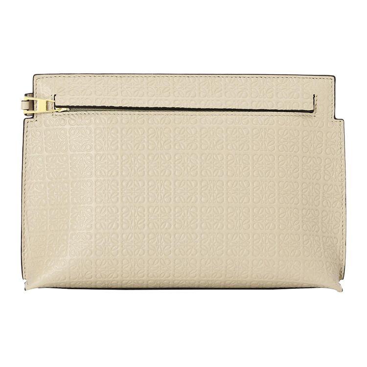 

Loewe Repeat T Series Strapless Embossed Smooth Calfskin Clutch Mini Women Clutch Light-Oatmeal C499M38X01-2461 Basic Set (Bag+Dust Bag)