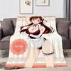 Anime Fanart Girl M-Mizuhara Chizuru Flannel Soft Warm Plush Blanket Sofa Living Room Pet Hogar Bedroom Gift Home Car Portable