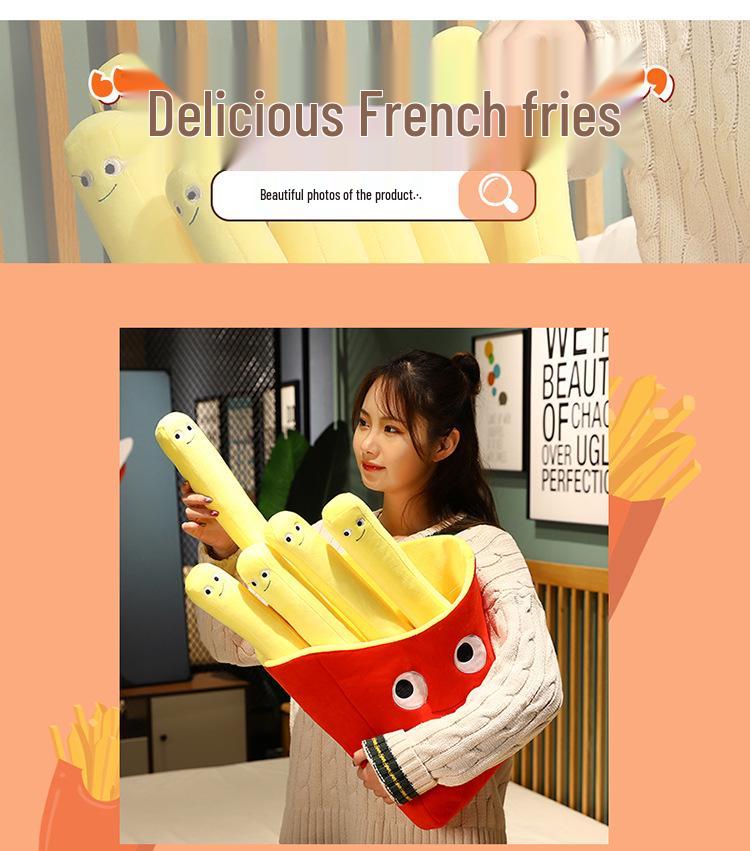 Ensemble d'oreillers en peluche réalistes Burger et Frites