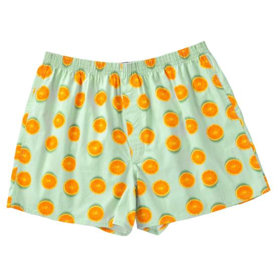 Men Elastic Waistband Thin Men Panties Coconut Tree Print Loose Shorts Briefs Breathable