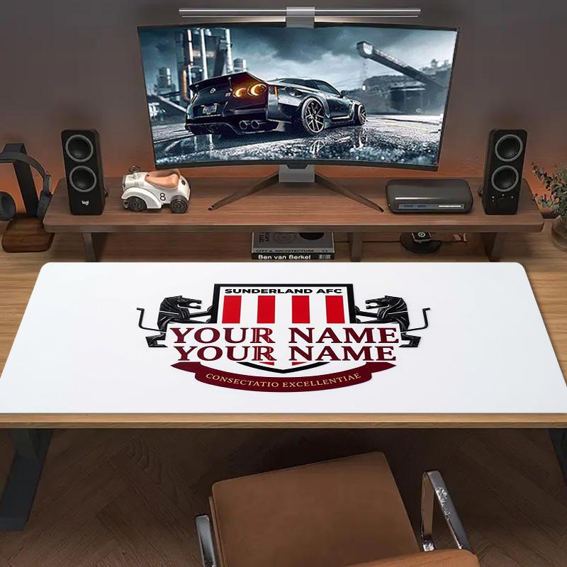 Sunderland Association Football Club Custom Name Large Size Mouse Pad Large Gaming Table Cushion Non-slip Laptop Tablet Big Mousepad XXL Mat Mini PC P