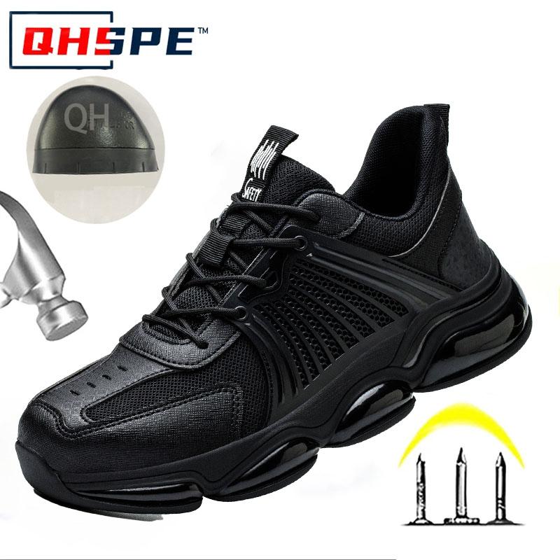 

Work Shoes for Men Steel Toe Men s Shoes Anti Smashing Safety Shoes Anti-puncture Working Boots Slip-Resistant Breathe Sneakers 50