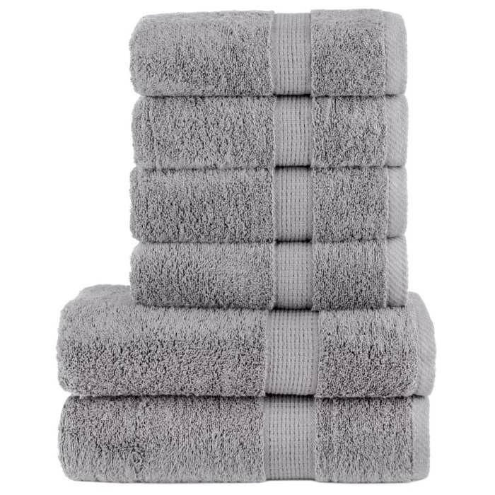 VidaXL Ensemble de Serviettes de Qualité Supérieure 6 pcs, Essuie-mains, Serviettes de Douche, Draps de Bain, Serviettes 137560