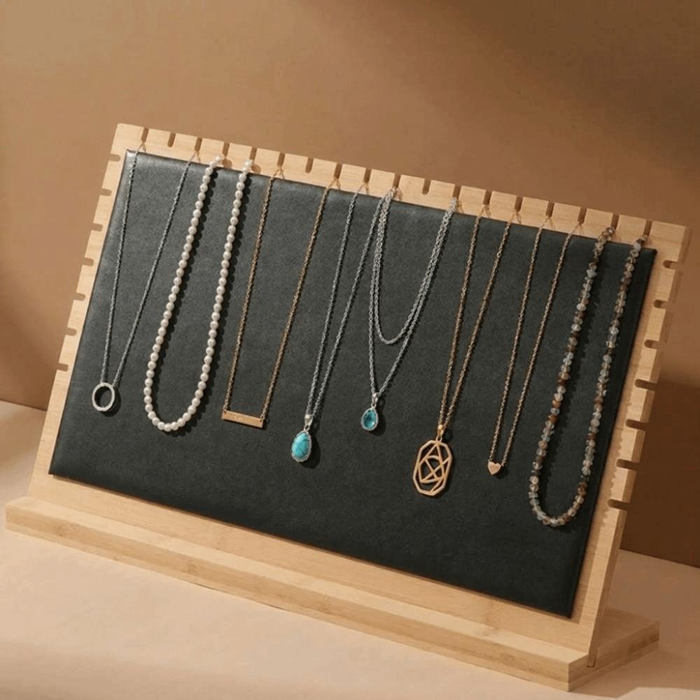 Solid Wooden Necklace Hanging Rack Multi-Functional Jewelry Display Frame Jewelry Organizer