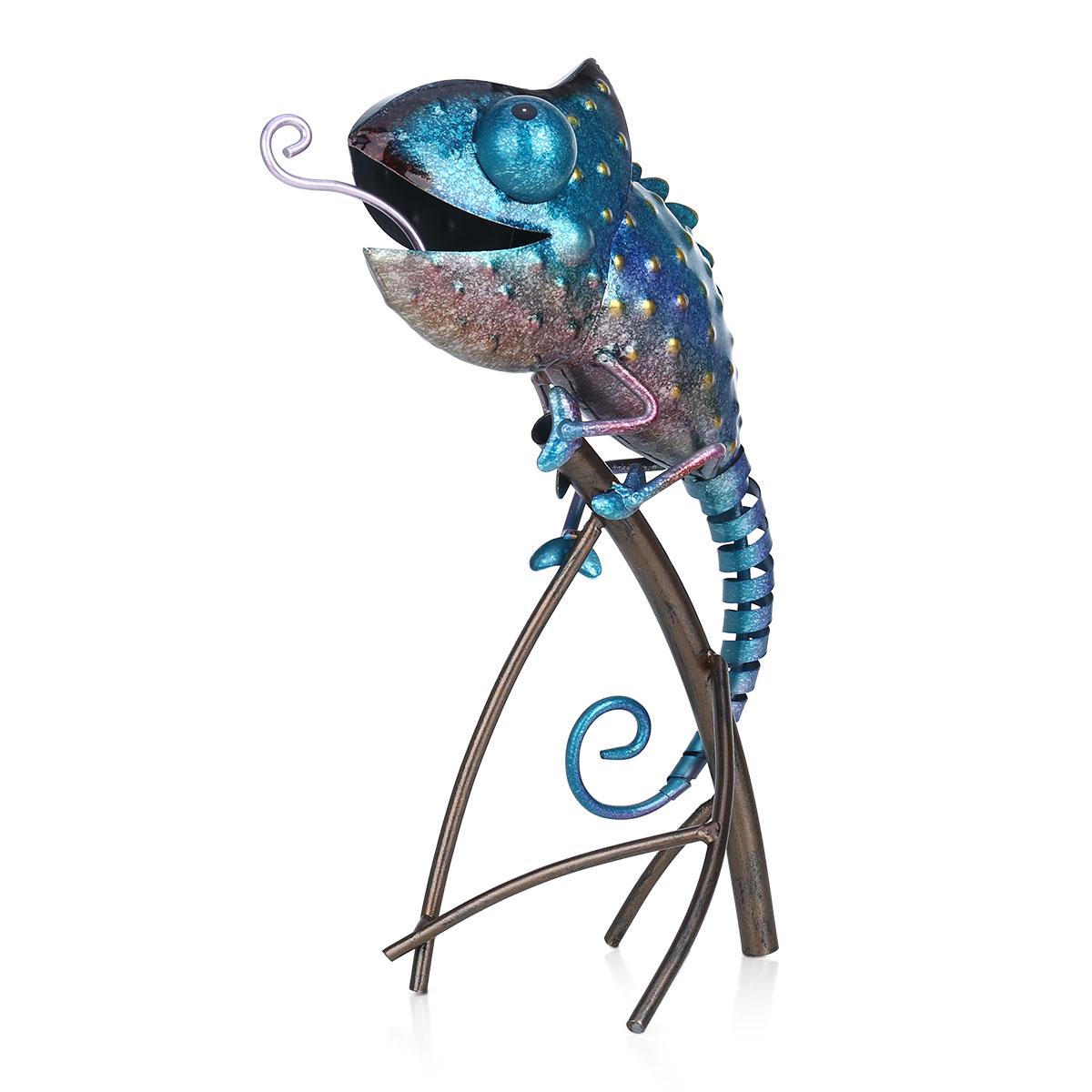 Tooarts   Sculpture Iron Animal Ornament Wild   Indoor or Outdoor Decoration   Loversum Gift Blue