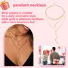 Ladies' Geometric Circular Neck Chain Alloy Water Diamond Tassel Pendant Necklace