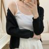 2025 Casual Korean Style Cardigan Women Sweater Long Sleeve Knitted Thin Elegant Jackets Autumn Solid Color Top Knitwear Coats Clothing