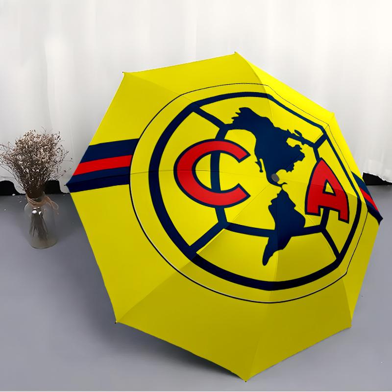 Club América Fashionable Automatic Opening/Closing Folding Umbrella. Portable and Foldable, Ideal for Gift, Travel, and Daily Use.