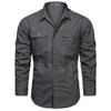 Camicie tattiche dell'esercito da uomo, primavera, autunno, casual, slim, cargo, da esterno, resistenti all'usura, a maniche lunghe, da lavoro