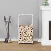Firewood Rack White 44 X 28 X 90 Cm Cold Rolled Steel