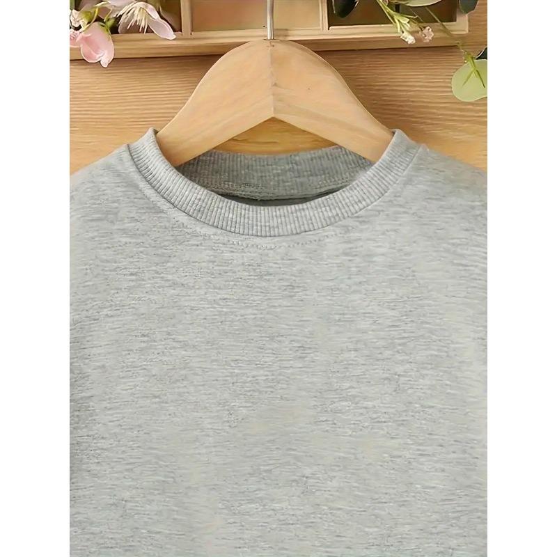 Kids Sweatshirt Cute Printed Pattern Simple Sweet Beauty Baby Spring Thin Round Neck Hoodie