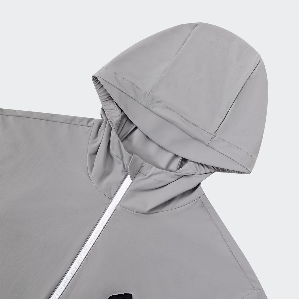 Adidas Functional Sports Casual Hooded Zip Design Long Sleeve Jacket Men Jacket Ice-Grey JD5735
