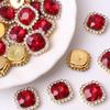 Premium 10x10 Mm Square Claw Rhinestones for DIY Jewelry, Bows, and Hair Accessories - 40-200 Pieces