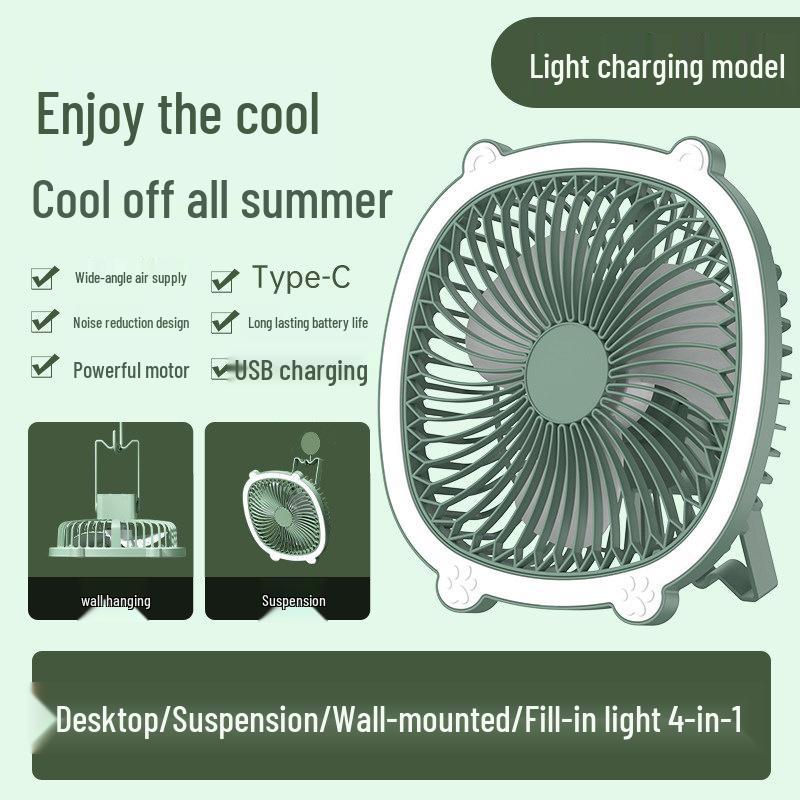 Portable No-Drill, Silent Wall-Mounted Cooling Fan for Kitchen, Toilet, and Dormitory