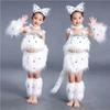 White Cat Cosplay for Girls Sexy Cat Girl Cosplay Costumes Fox Girl Cos Animal Dance Costumes for Children Halloween Cosplay