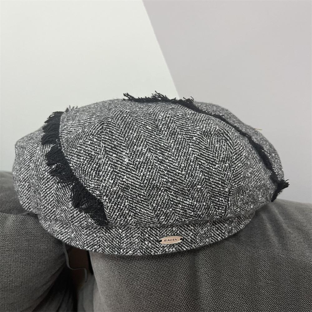 New British Retro Fringed Beret Children Go Shopping In Spring and Autumn, Showing Their Faces Small Literary and Versatile Painter Hat