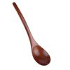 5Pcs Wooden Soup Spoon with Curved Handle Multi Purpose Rice Scoop for Home Kitchen(Wood Color )
