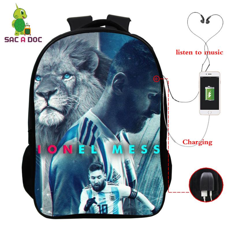 3D Digital Printed Backpack With Usb Full Color Backpack