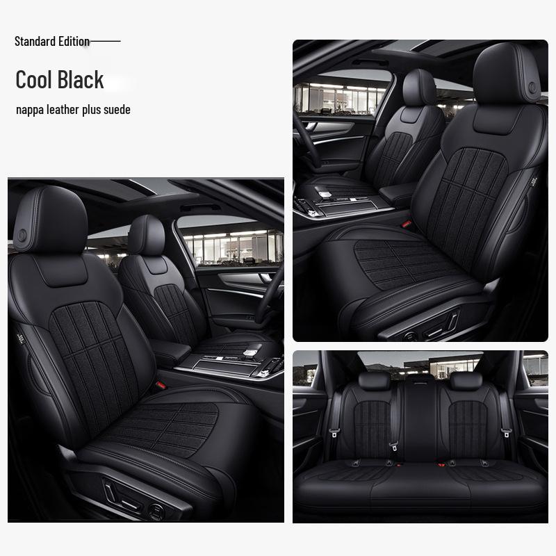 Universal Suede Car Seat Cover: Full Coverage, Ventilated, All-Season Cushion