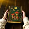 Handmade Leather Journal – Enchanted Forest Mushroom Leather Journal – Handmade Deckle Paper Notebook 5x7" 200 Page