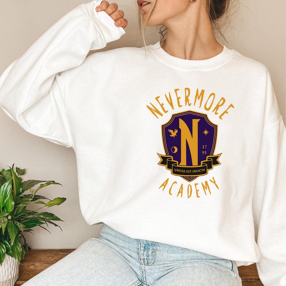 Hanorac unisex Vintage Nevermore Academy Hanorac Wednesday Addam Pulover Trendy Allan Poe Seria TV Addams Hanorac Wednesday