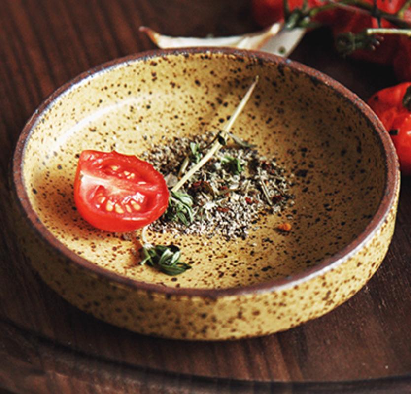 Ceramic Retro Style Ceramic Tableware Restaurant Ceramic Dish Rice Bowl Sauce Dessert Dish | Bowling