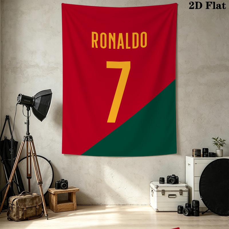 Cr7 Wall Tapestry Aesthetic Wall Hanging Printed Fabric Blanket Decorative Tapestries For Bedroom Living Room Home Decor