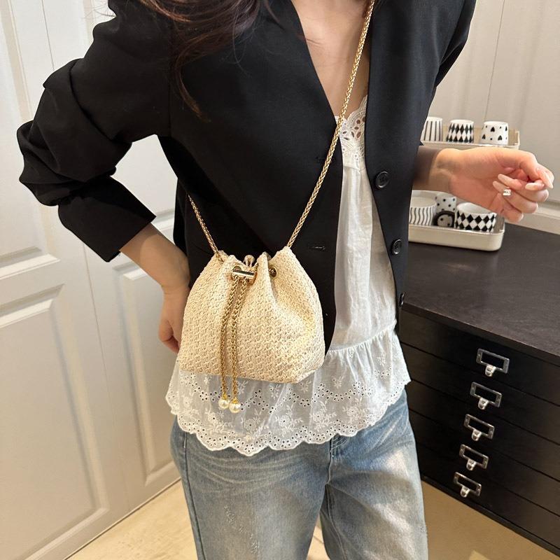 Summer Casual Bucket Bag New Fashion Versatile Trend Chain Beautiful Shoulder Messenger Bag Women's Bag