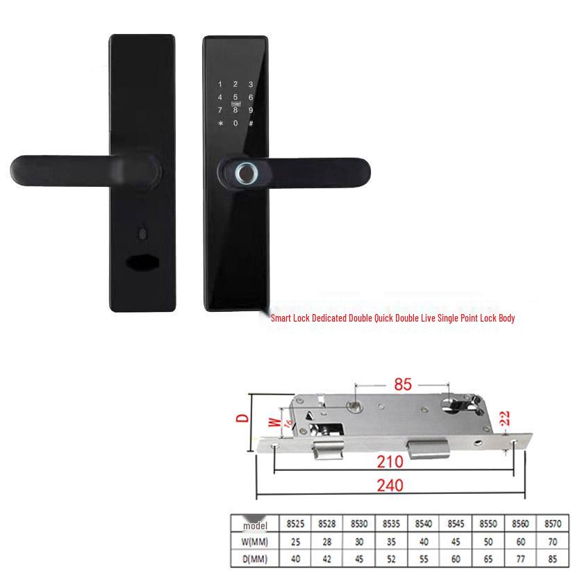 Mehrsprachiges Smart-Fingerabdruck-Türschloss mit Graffiti-Design