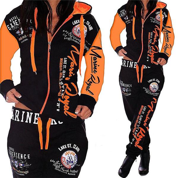 Modische Damenbekleidung, Damen-Trainingsanzug mit Kapuze, bedruckt, modische Sets, Sportbekleidung, sportliche Sets