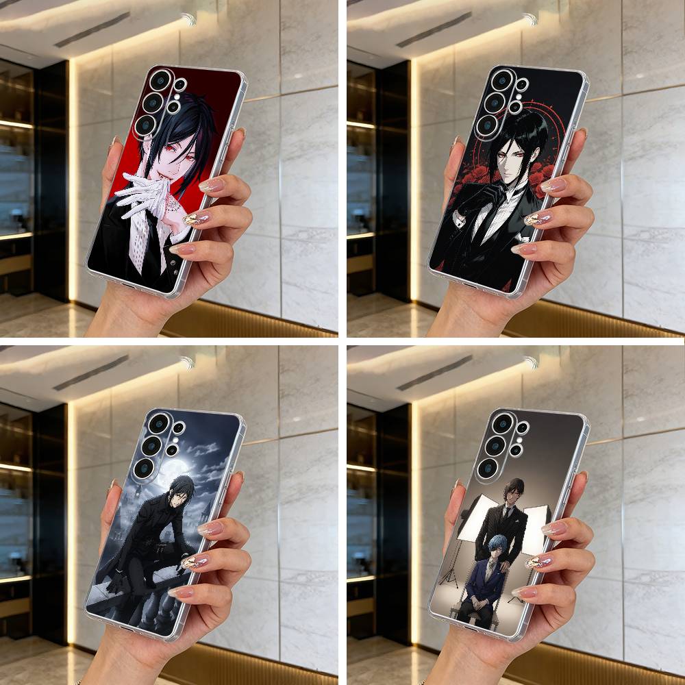 Classic anime-B--Black- Butler Phone Case For Samsung S25,S24,S21,S22,S23,S30,Ultra,S20,Plus,Fe,Lite Transparent Cover