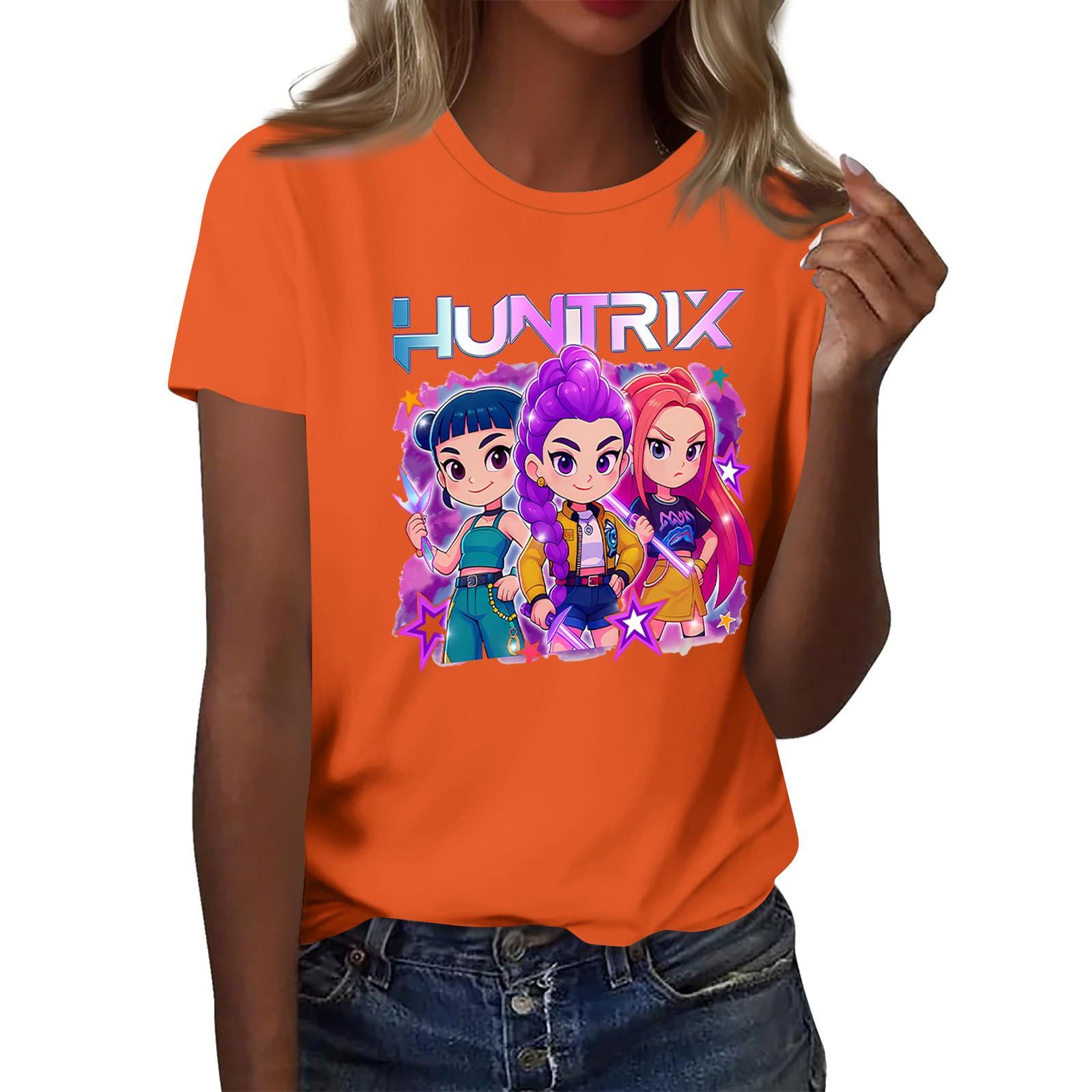 

Женский топ с круглым вырезом и короткими рукавами с 2D-принтом S шафрановый