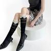Japanese Retro Lace Stockings, Hollow Out Breathable Long Socks for Women, Fashionable Lolita JK Knee High Socks, Elegant Versatile Design
