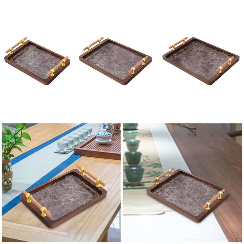 Bamboo Wooden Tray for Hotel Use, Makeup Storage, and Water Serving