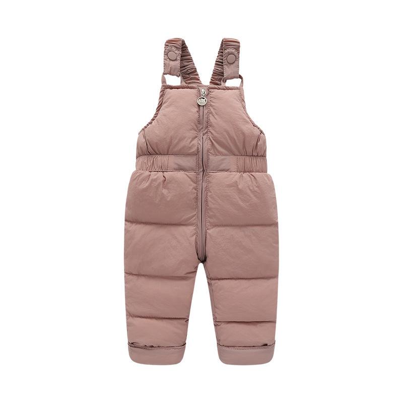 2026 Baby-Latzhose im koreanischen Stil: Herbst/Winter Daunen-Baumwollhosen für Kinder
