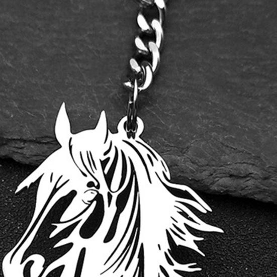 Keychain Hollow Horse Head Charm Key Chain Decorative Good Luck Key Holder Backpacks Handbags Car Key Accessories